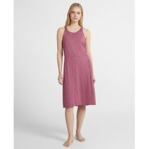 prAna Kimble Dress Lg Heathered Mauve Sleeveless Pockets Sustainable Style (NWT)